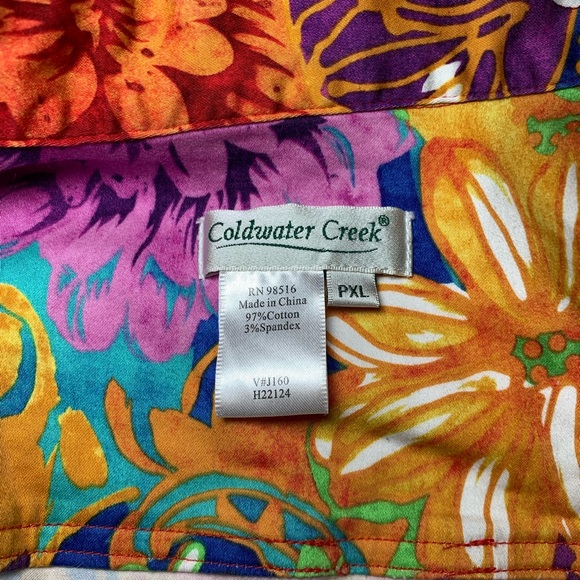 Coldwater Creek PXL Floral Multicolored Blazer Like New - Picture 3 of 4
